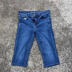 American Eagle Outfitters Indigo Cropped Ankle Jeans